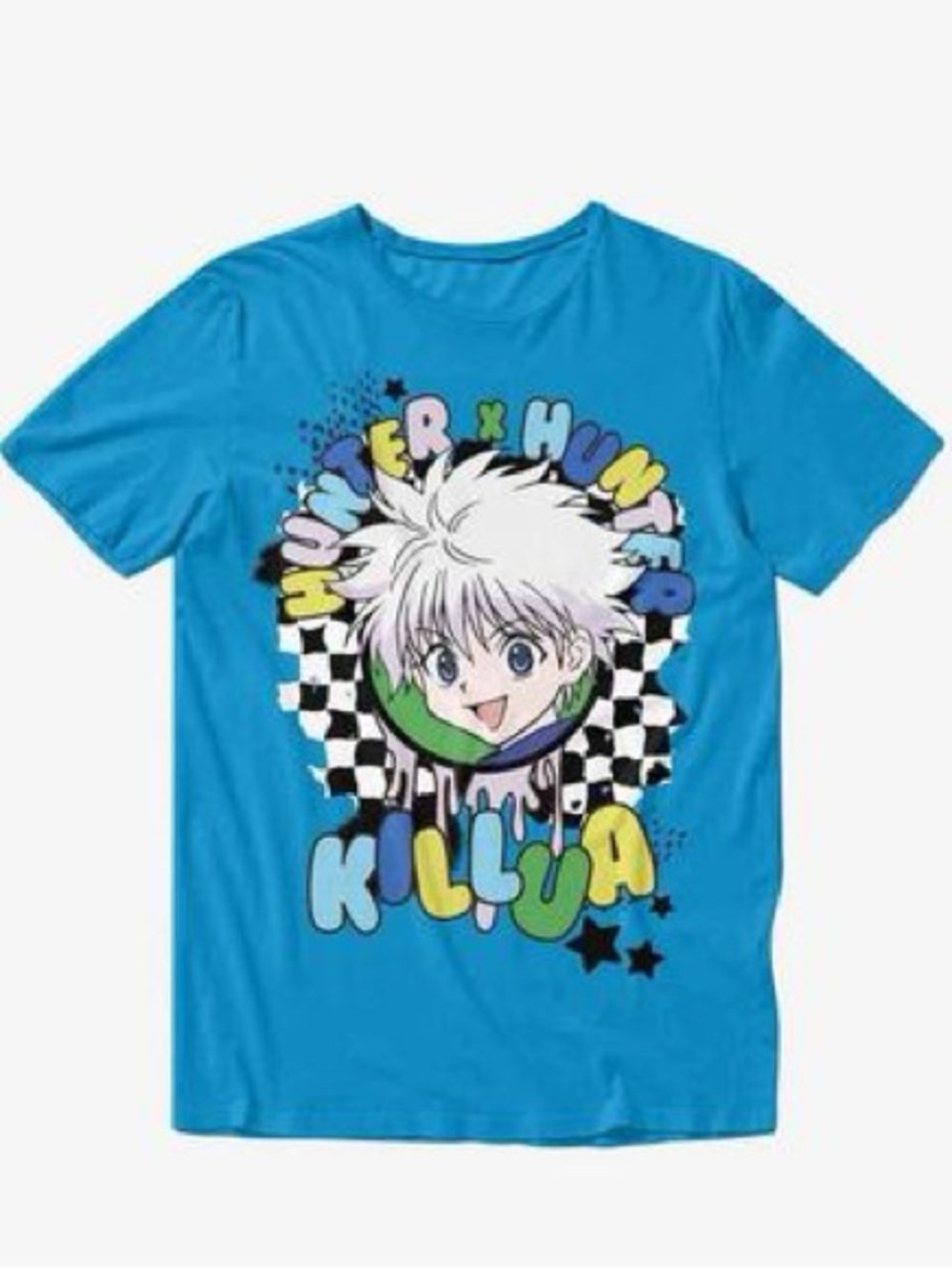 ✨BOGO✨ Hunter X Hunter Killua Checker 100% Cotton T Shirt Anime HxH 90s Print